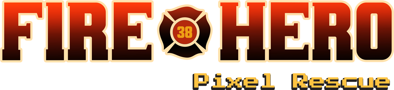 Titre du jeu "Fire Hero : Pixel rescue"